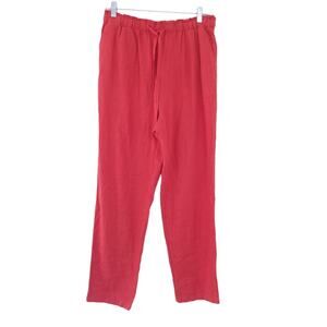 NEW Love Tree Linen Blend Pull On Pants Large Tomato Red, Lagnelook, Coastal